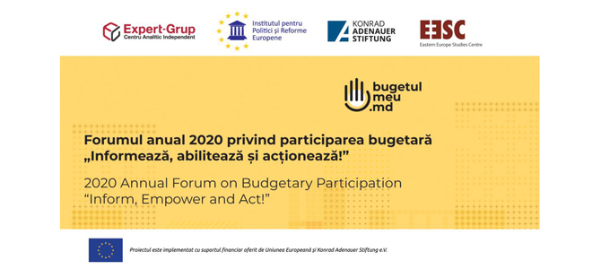 Primul Forum Anual pentru bugetare participativă: oportunități și priorități pentru o mai bună eficiență și transparență bugetară la nivel central și local