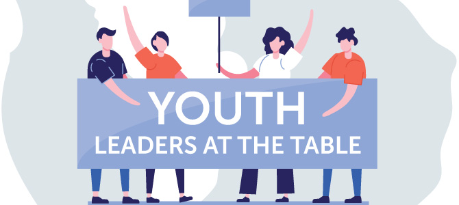 Youth leaders at the table